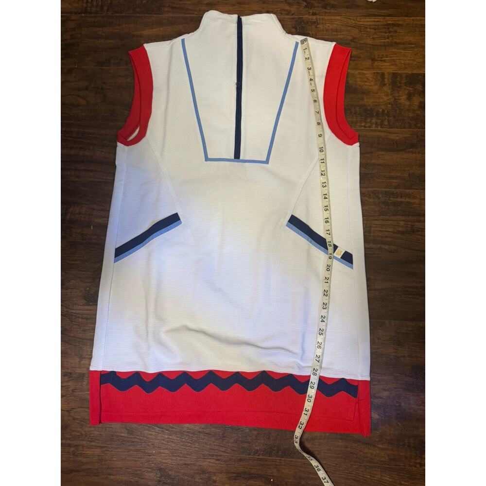 Simply Southern Drew Sleeveless Dress White Red Blue Ribbed Beach Women’s M - Picture 5 of 7